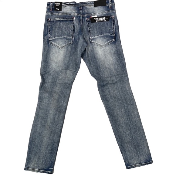 Men’s Denim Pants Graphic Print “Genuine” NWT - Picture 2 of 6